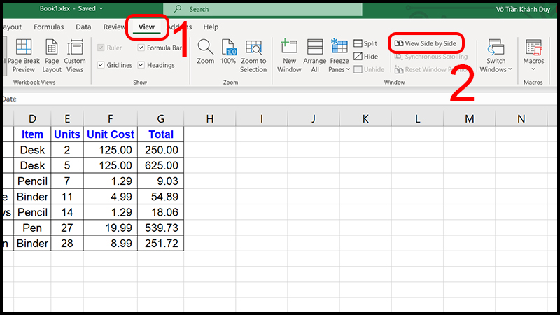 Cách so sánh 2 file văn bản Excel đơn giản, hiệu quả