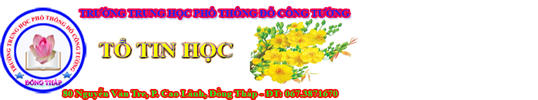 TỔ TIN HỌC TRƯỜNG THPT ĐỖ CÔNG TƯỜNG