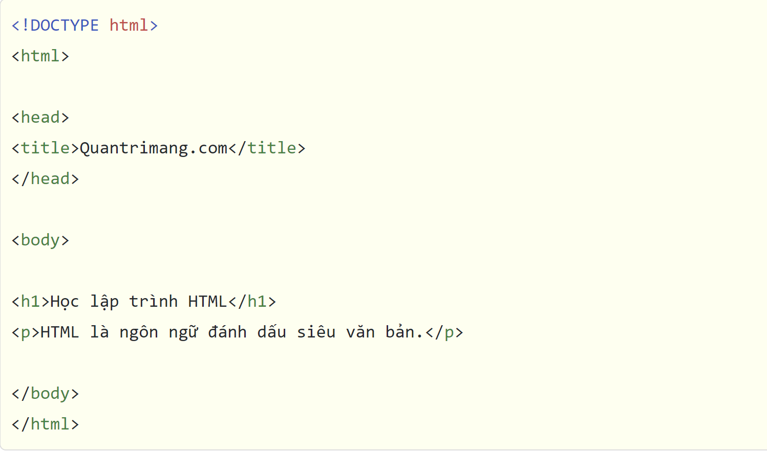 Bài 6. Tiêu đề trong HTML