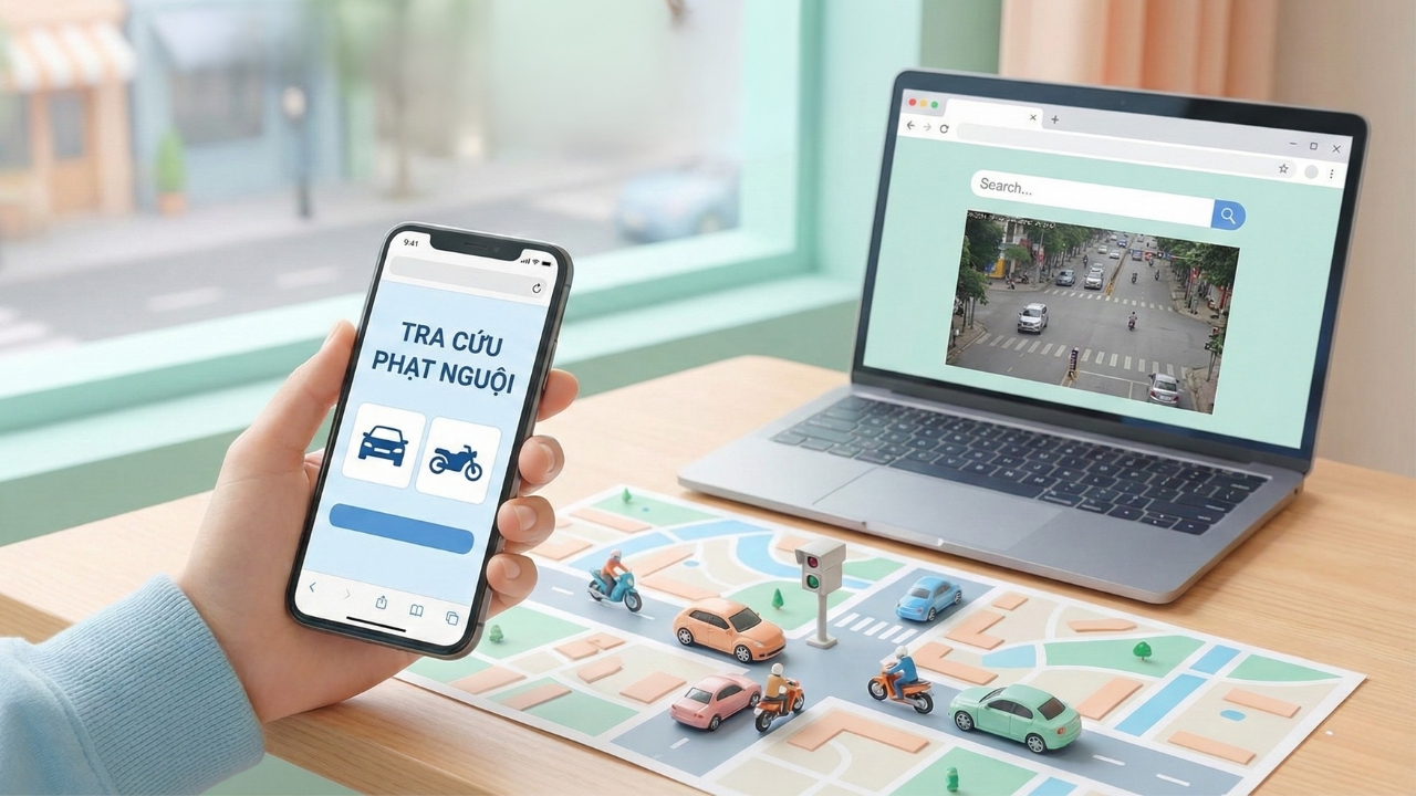 5 cách tra cứu phạt nguội xe máy, ô tô tại nhà mới nhất 2026 cực tiện lợi, biết ngay lỗi bạn đã vi phạm