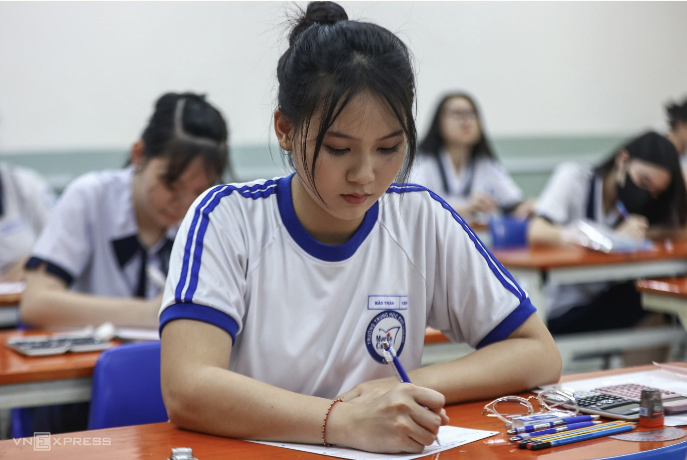 Thí sinh TP HCM thi tốt nghiệp THPT năm 2025. Ảnh: Quỳnh Trần