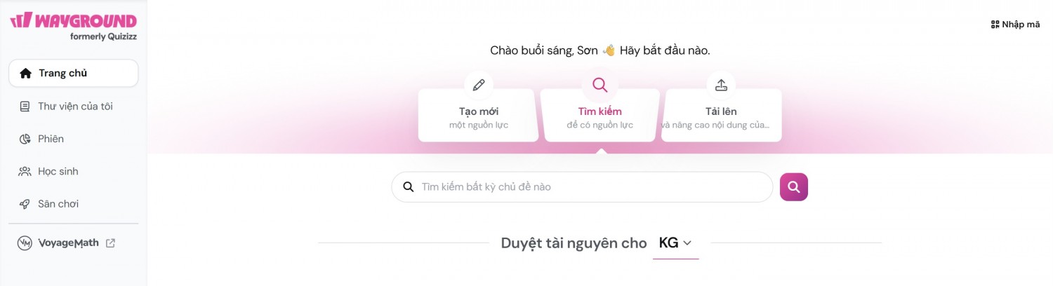 Hướng dẫn dùng Wayground AI để tạo bài kiểm tra