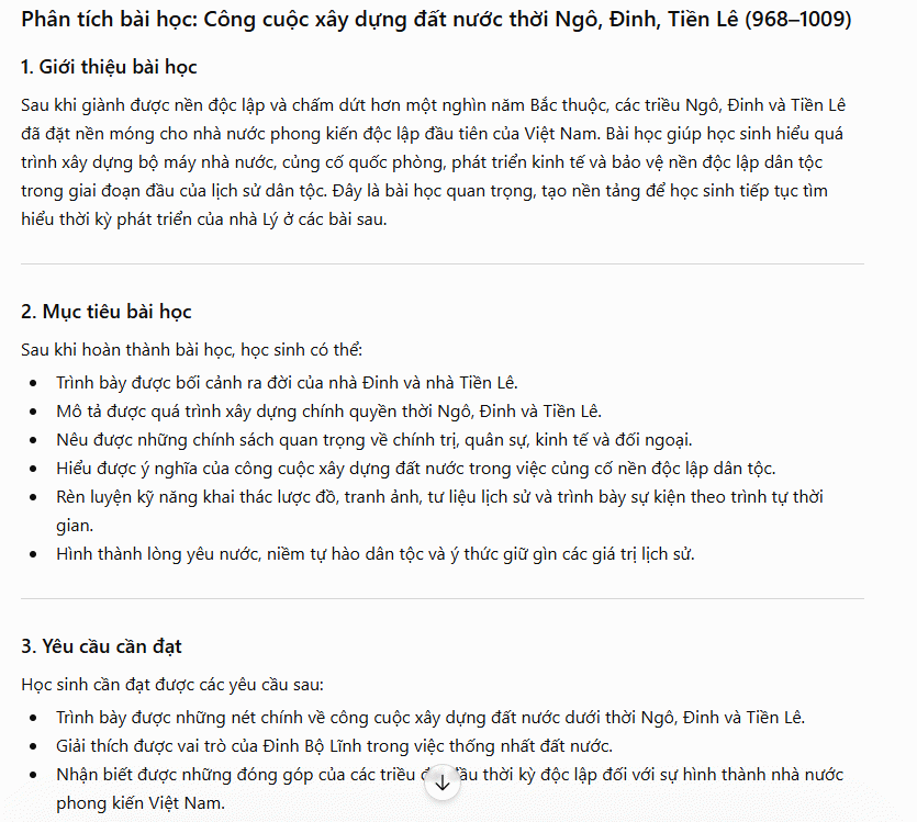 Prompt xây dựng bài giảng hoàn chỉnh theo GDPT 2018
